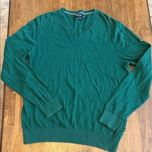 Nautica Men's Teal V-Neck Sweater